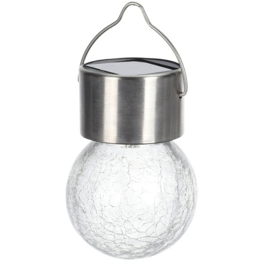LED solárne guľové závesné sklenené záhradné svietidlo