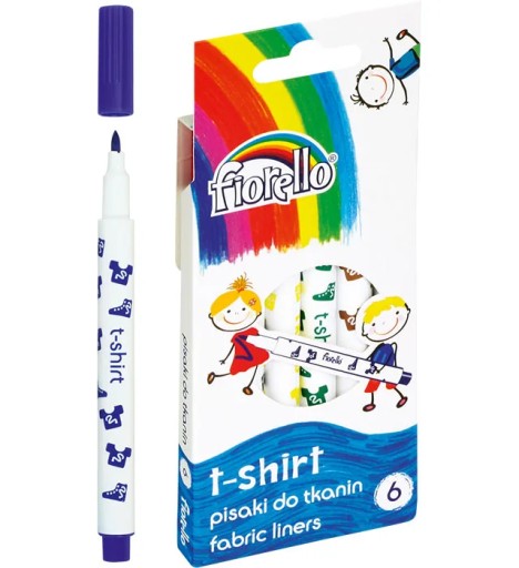 Fixky na tričká Fiorello na látky, 6 farieb.