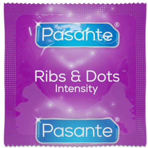 30 kondómov PASANTE INTENSITY RIBS&DOTS