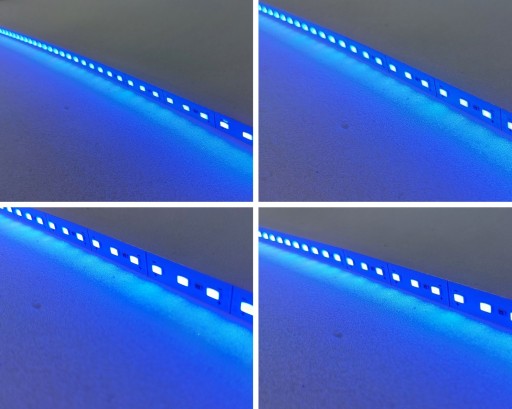 GROW modrý LED pás, pevný, na rastliny, 50 cm