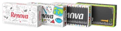Renova Drawings sťahovacie obrúsky 70 ks