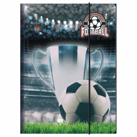Lakovaný školský leporelo s gumičkou A4 Football