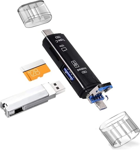 HUB Čítačka kariet MicroSD 3 v 1 MicroUSB USB 2.0 USB-C