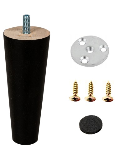 NOHY DREVENÉ NOHY MATNE ČIERNA VÝŠKA 10,5CM SET