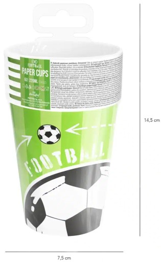 Futbalový hrnček 220 ml 6 ks. Futbal Futbal