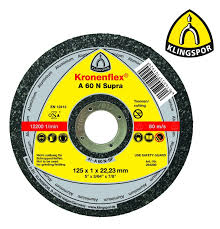 Štít pre HLINÍK 125x2,5 KLINGSPOR konvexný 42