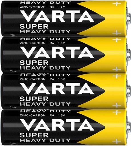VARTA BATÉRIE AA R6 CARBON-ZINC HEAVY DUTY x4