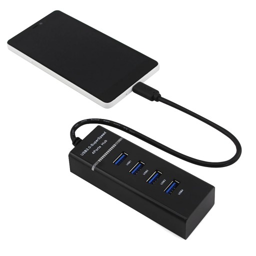 USB C HUB 4-PORTOVÝ ROZDEĽOVAČ RÝCHLY USB 3.0 ROZBOČOVAČ 4 PORTY 5 Gb/s