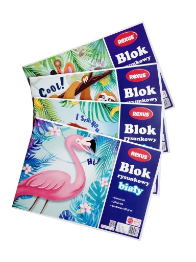 ŠKOLSKÝ BLOK BIELY A4 20 LIST 80g/m2 NA KRESLENIE A MAĽOVANIE