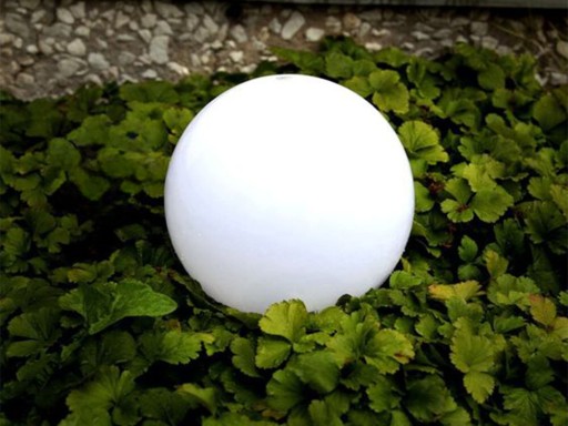SOLAR LED Záhradná lampa, BIELA GUĽA, 15 cm