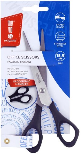 Kancelárske nožnice MemoBe 15,5 cm čierne x2