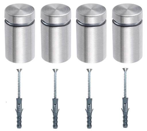4 Montážne rozpery 12x20 INOX Montážna vzdialenosť Dekoratívne upevnenie