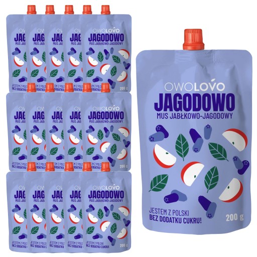 Owolovo čučoriedkové jablkovo-čučoriedkové pyré 200 g