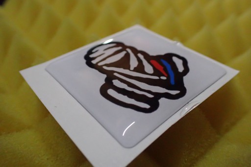 NÁLEPKA RALLYE DAKAR 3D MOTOCROSS RALLYCROSS RACING 3,8 x 3,8 cm