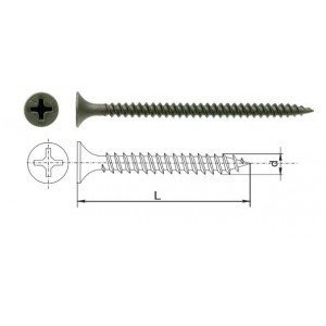 Skrutky na dosky K-G na kov 3,5x35mm - 1kg