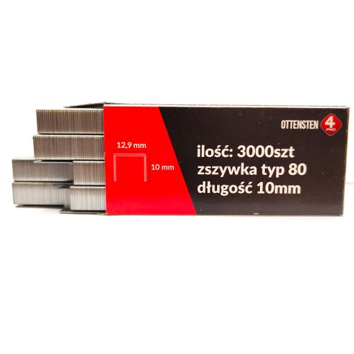 Čalúnické sponky 10 mm pre zošívačku TYP80 / GA21 / 380, pozinkované 3 000 PLN