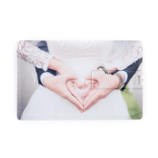 Pendrive 1 GB USB 2.0 karta s UV potlačou SVADBA + KRABIČKA DARČEK GADGET