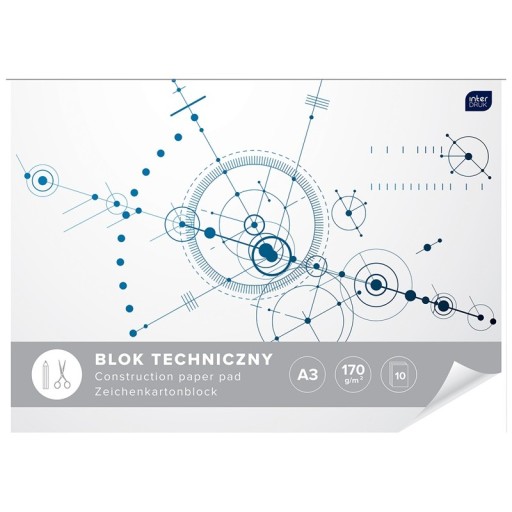 Biely TECHNICKÝ BLOK 10 listov A3 INTERPRINT