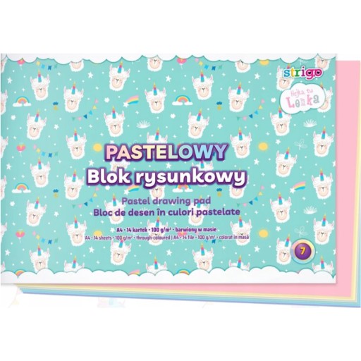 Strigo podložka na kreslenie Hejka Tu Lenka A4/14K pastel