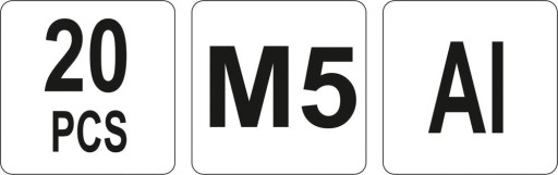 M5 HLINÍKOVÉ NITOVACIE MATICE, 20 KS