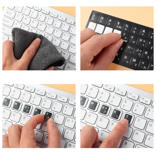 NÁLEPKY NA KLÁVESNICE NA LAPTOP PC QWERTY US EU PL