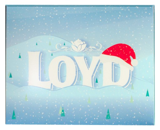 Vianočný závesný adventný kalendár pripravený na darček 24 čajov LOYD