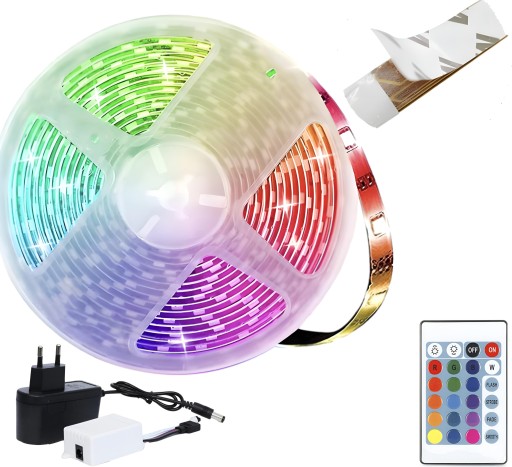 LED PÁS VODEODOLNÉ LED 5M FAREBNÉ + DIAĽKOVÉ OVLÁDANIE