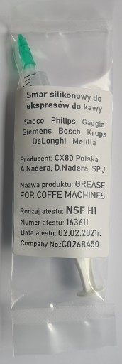 SILIKÓNOVÉ TUKY PRE EFEKTÍVNE STROJE Saeco Philips Siemens KRUPS 5ml + čistiaca tyčinka