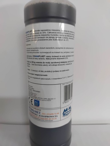 Plastifikátor, Cemplast tekuté vápno 1L