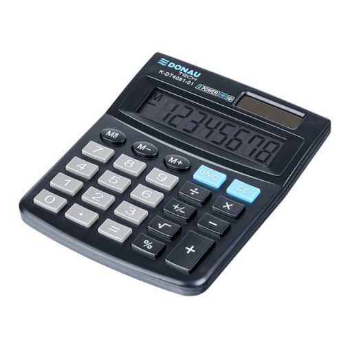DONAU TECH kancelárska kalkulačka 8 miestna 134x104x17mm