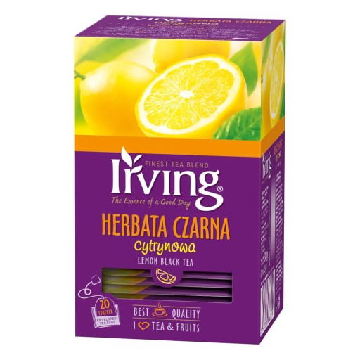 IRVING čierny citrónový čaj 20 vrecúšok 30 gramov