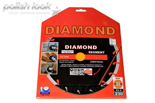 DIAMANTOVÝ KOTÚČ SEGMENTOVANÝ 230mm BETÓNOVÁ KOCK