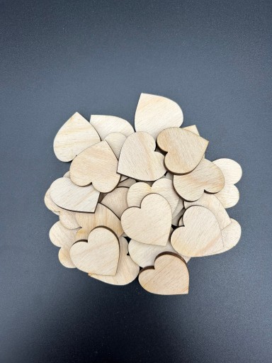 DREVENÉ SRDIEČKO PREglejkové SRDCE DEKORÁCIE NA DEKORÁCIE DECOUPAGE 3 CM