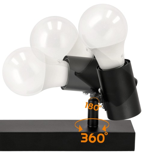 LED stropné svietidlo NASTAVITEĽNÁ lišta 1XE27 Loft