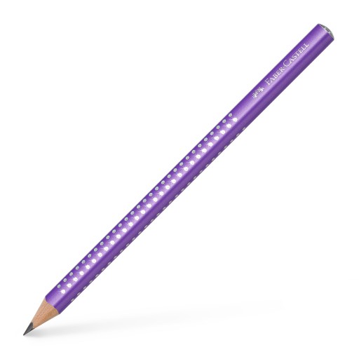 Trojuholníková ceruzka Sparkle Jumbo Faber-Castell B fialová