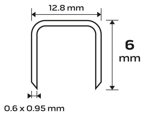 Pozinkované sponky zošívačky GA21 4000 6 mm