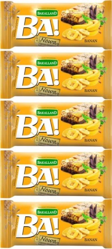 BAKALLAND BA! Zdravá CEREÁLNA TYČINA banán banán x 5 KS