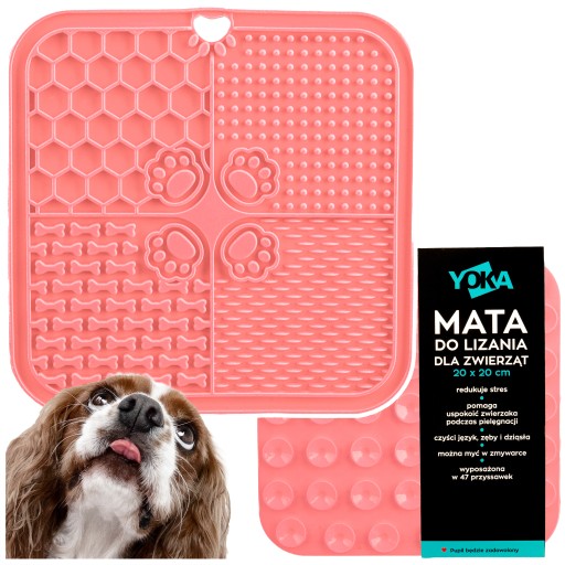 Vanička na LIZING MAT pre psov 20x20cm ANTISTRESOVÁ veľká XL RUŽOVÁ