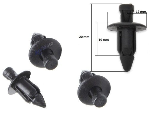 Upevňovací kolík, plastová spona - M6 (AA0502)