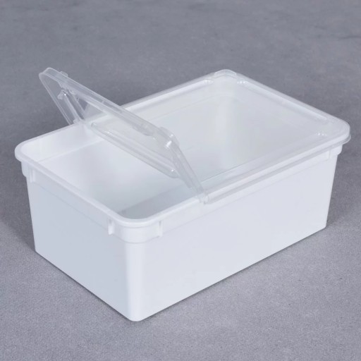 Nádoba na chov BraPlast 19x12,5x7,5 cm 1,3L BIELA s chlopňou a vetraním