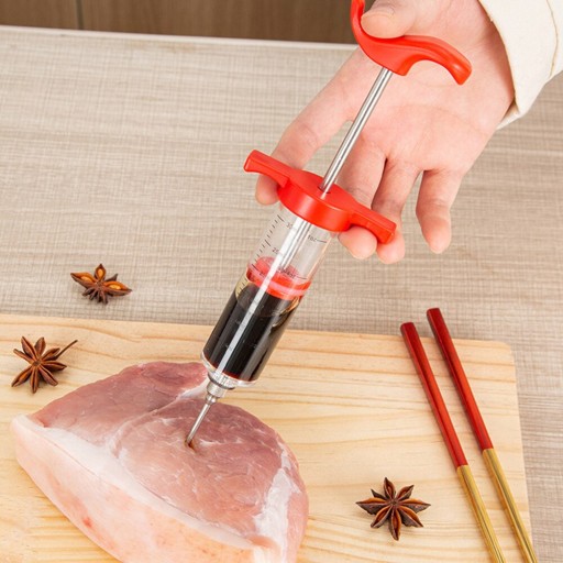Striekačka na nakladanie, postrek mäsa s marinádou 30ml, INJEKTOR S 2 IHLAMI