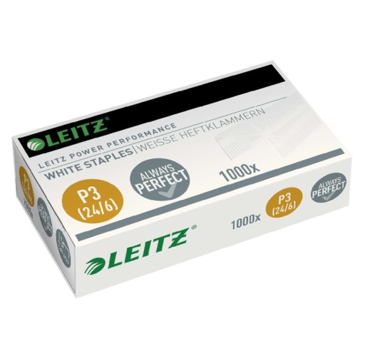 Leitz biele sponky, neviditeľné na papieri 24/6,