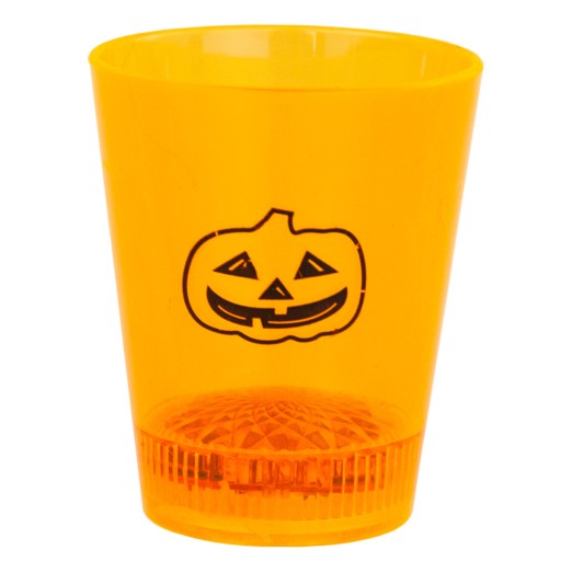 HALLOWEEN LED SKLENENÁ LEBKA TEKVICA