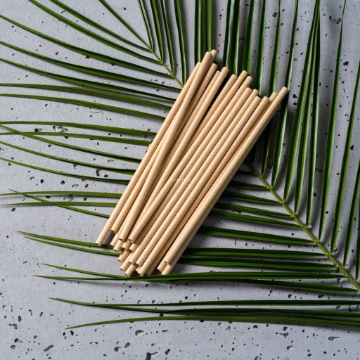 PAPIEROVÉ SLIMKY TRUBKY 19,7cm 8mm CRAFT HNEDÁ ECO KRAFT (100) ČERVENÁ PLAST