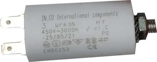 Štartovací kondenzátor 3uF 450V International