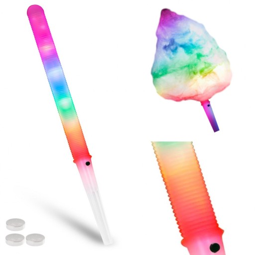 Svietiace LED tyčinky z cukrovej vaty 7 FUNKCIÍ 1