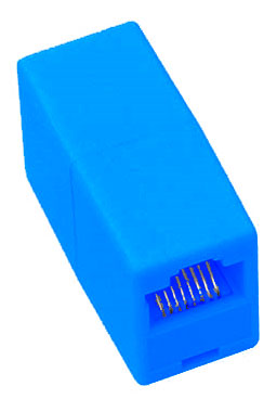 KONEKTOR RJ45 RJ-45 SÚDŇOVÁ LAN 8p8c 2xZÁSUVKA modrá