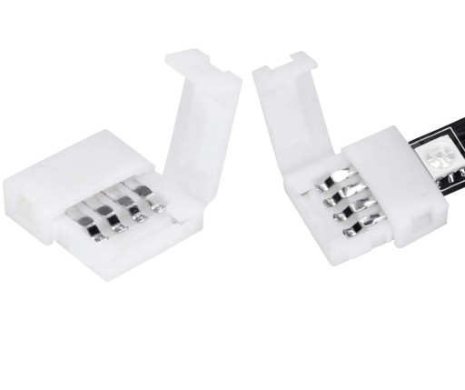 KONEKTOR PRE RGB RGBW LED PÁS 10mm 4PINOVÝ PRIAMY RÝCHLOKONEKTOR BEZ PÁJKY