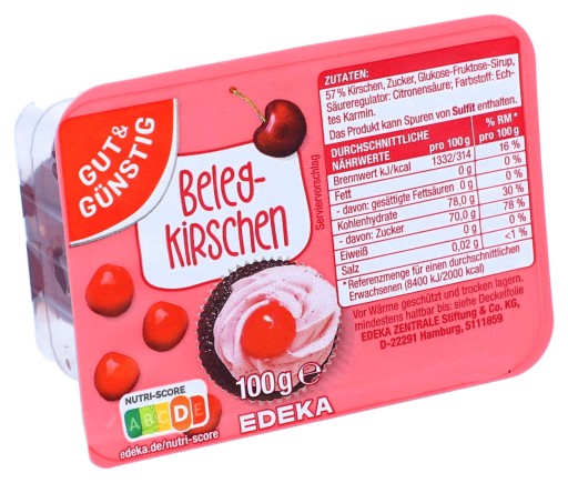 Kandizované čerešne na pečenie koláčov a koláčikov Edeka 100g DE