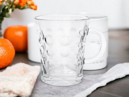 6x Sklenený hrnček 280 ml KOLESA súprava pohárov
